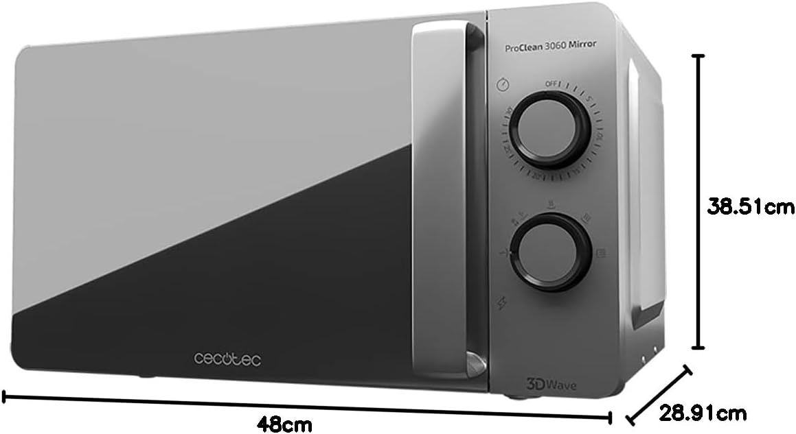 Mikrovlnná trouba Cecotec ProClean 3060 Gray Mirror